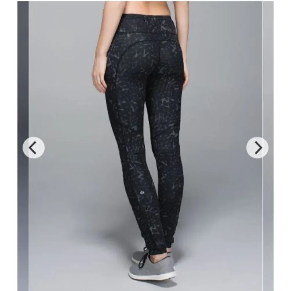 Lululemon Speed Tight III *Full-On Luxtreme Star Crushed Coal Black 6‎